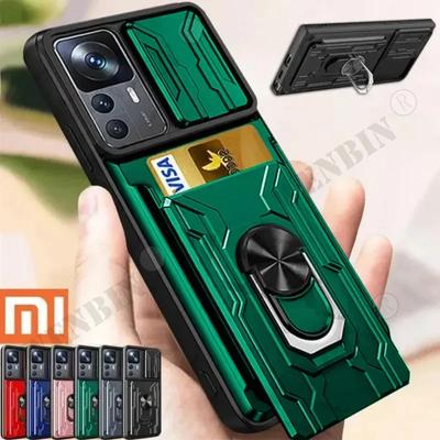 Luxus stoßfeste Hülle für Xiaomi 15T Pro Redmi Note 14 Pro Poco X7 Pro Schiebe-Kameraobjektivschutz Multifunktionale Hartschalenhülle Funda