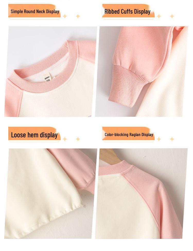 2025 Kuromi Girls' Autumn/Winter Two-Piece Set: Round Neck Sweatshirt & Straight Leg Jeans