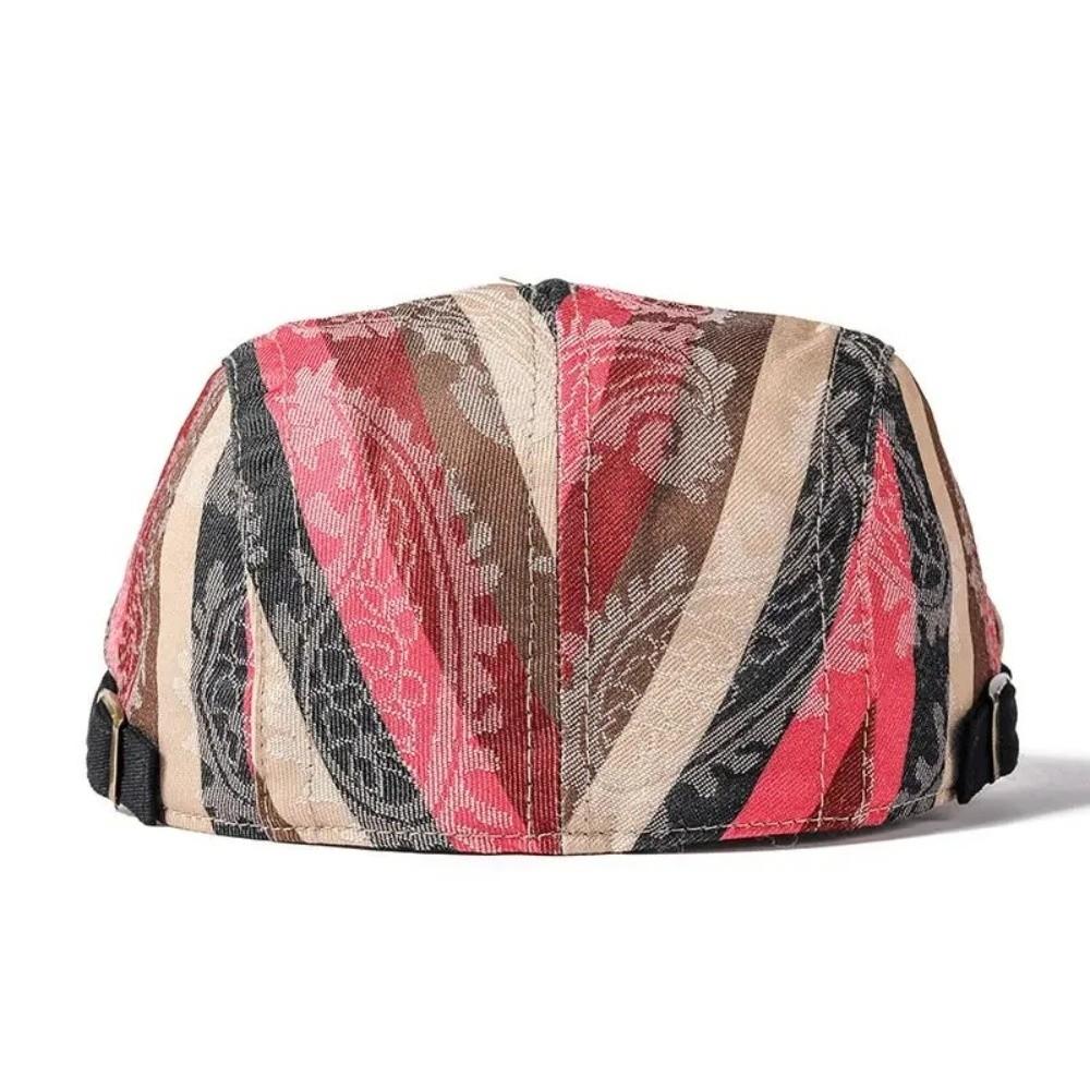 Vintage Printed Painter Beret Hats Thin Casual Artist Painter Hat Breathable Duck Tongue Hat Women Men