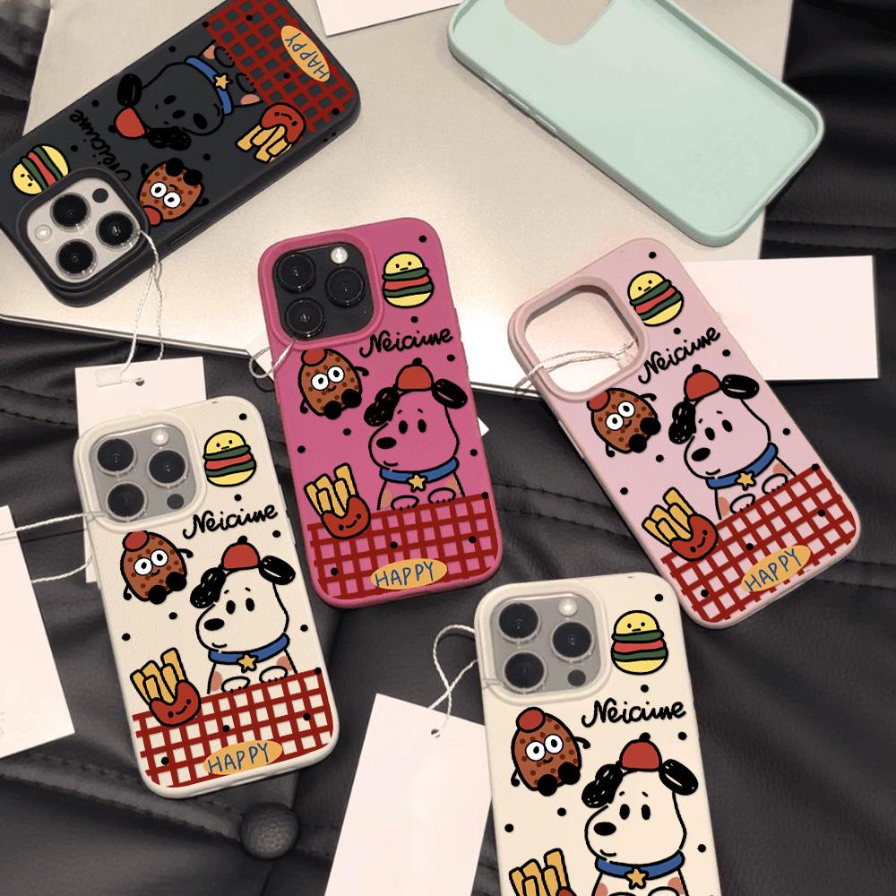 Phone Case for iPhone 11 13 Case iPhone 12 14 15 16 Pro Max 12 Pro 15 Plus 16 Pro Leather Painted Waterproof Drop-proof and Wear-resistant Cartoon