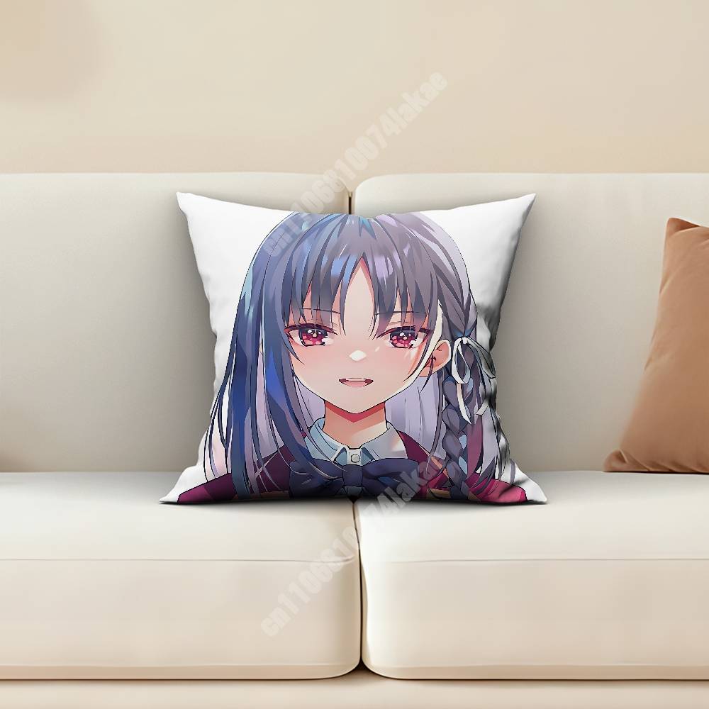 Horikita Suzune The EElite Classroom Pillow Cover Sofa Couch Cushion Case Creative Workspace Accent Home Decor