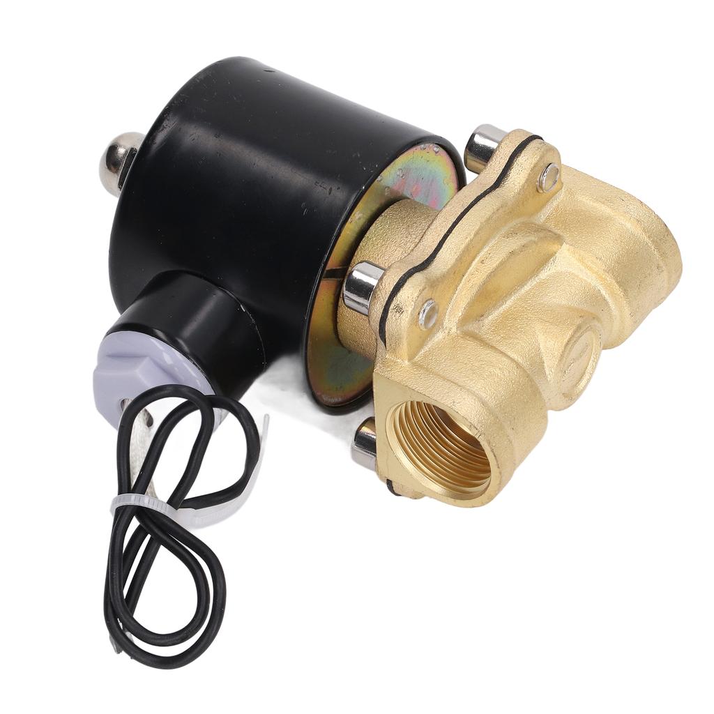 Solenoid Valve 2W Normally Closed Brass Copper Core Coil Electric Solenoid Valve for Water Gas Oil