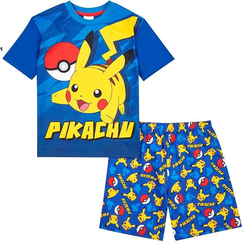2026 pokemon Mode T-shirt Short Ensembles 2 Pièces pour Enfants Vêtements de Sport pikachu Imprimé 3D Garçons Filles T-shirts Tenues d'Été