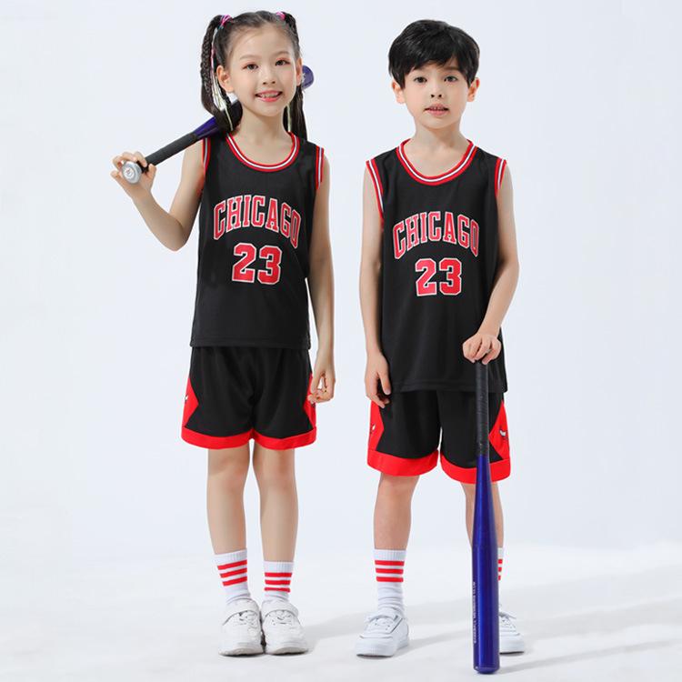 

Детский красный баскетбольный комплект - Быстросохнущий, дышащий тренировочный костюм для мальчиков и девочек Extra Extra Extra Small чёрный