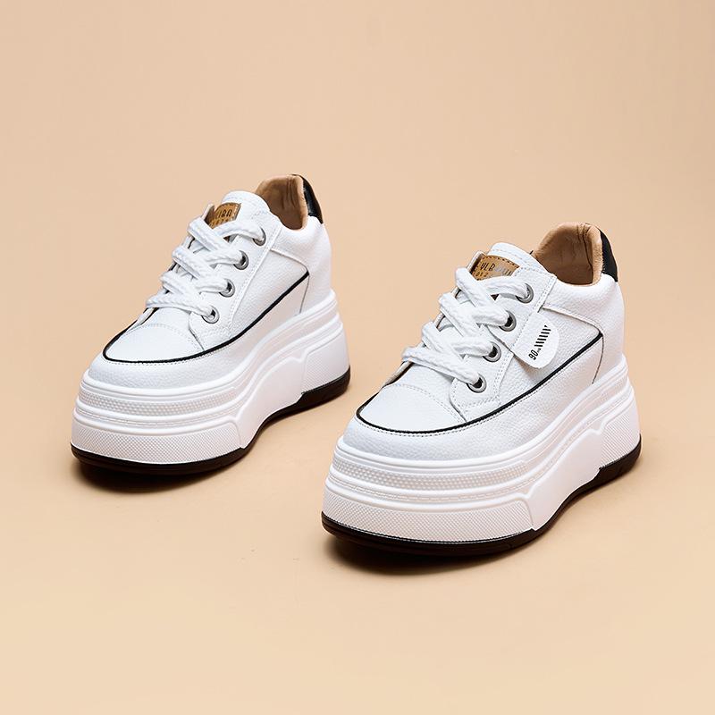 

Fujin 8 см натуральная кожа женские толстые кроссовки этническая мода весна дамы платформа танкетка осень ботильоны до середины голени обувь 37