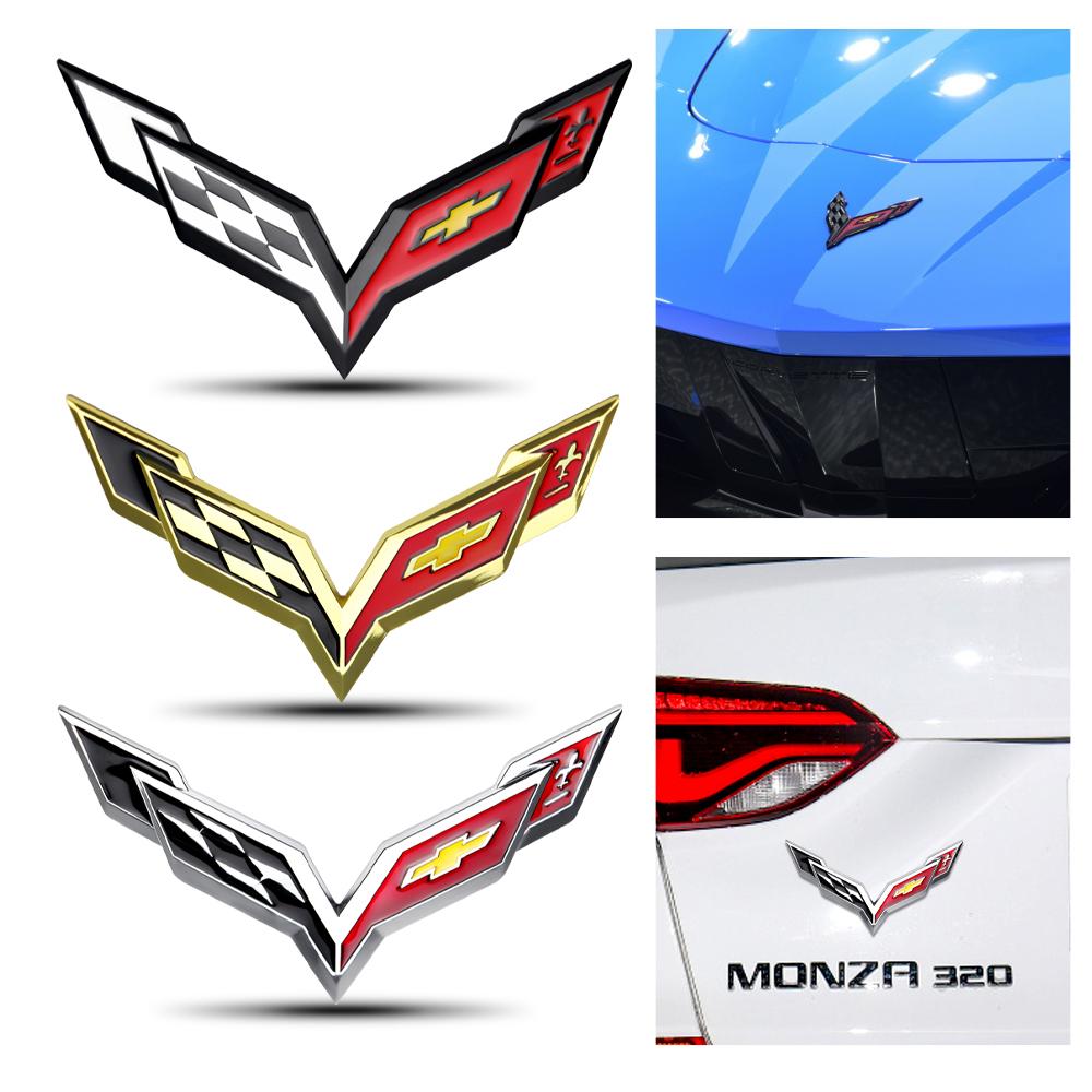 3D Metal Car Side Body Fender Sticker Wing Shape Decor Decal For Chevrolet SS Camaro Aveo Niva Captiva Cruze Malibu Captiva Trax