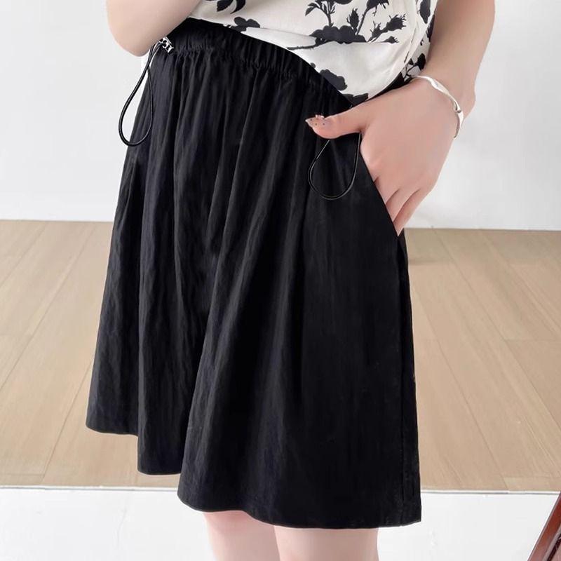 

Maternity Quick-Dry Wide-Leg Shorts - No Belly Support, Plus Size, Casual Summer Wear S [80-90 lbs]