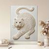5D DIY Pearl Diamond Painting Kit White Tiger Full Drill Embroidery Mosaic Art Home Wall Decor Gift
