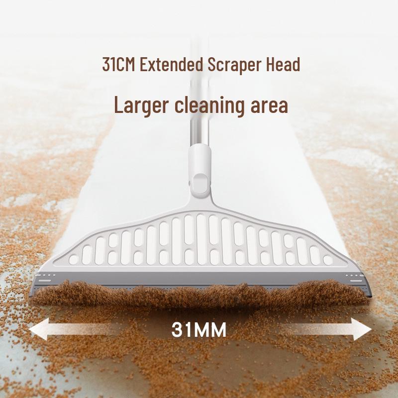 Silicone Dual-Use Magic Broom: Wet & Dry Floor Scraper for Dust, Hair, and Water.