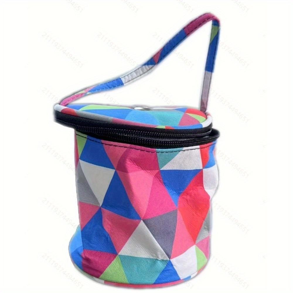 Yarn Storage Bag Round Knitting Yarn Bags Organizer Crochet Sewing Needles Handbag Weave Tools Accessories Bowl Crafts Tote