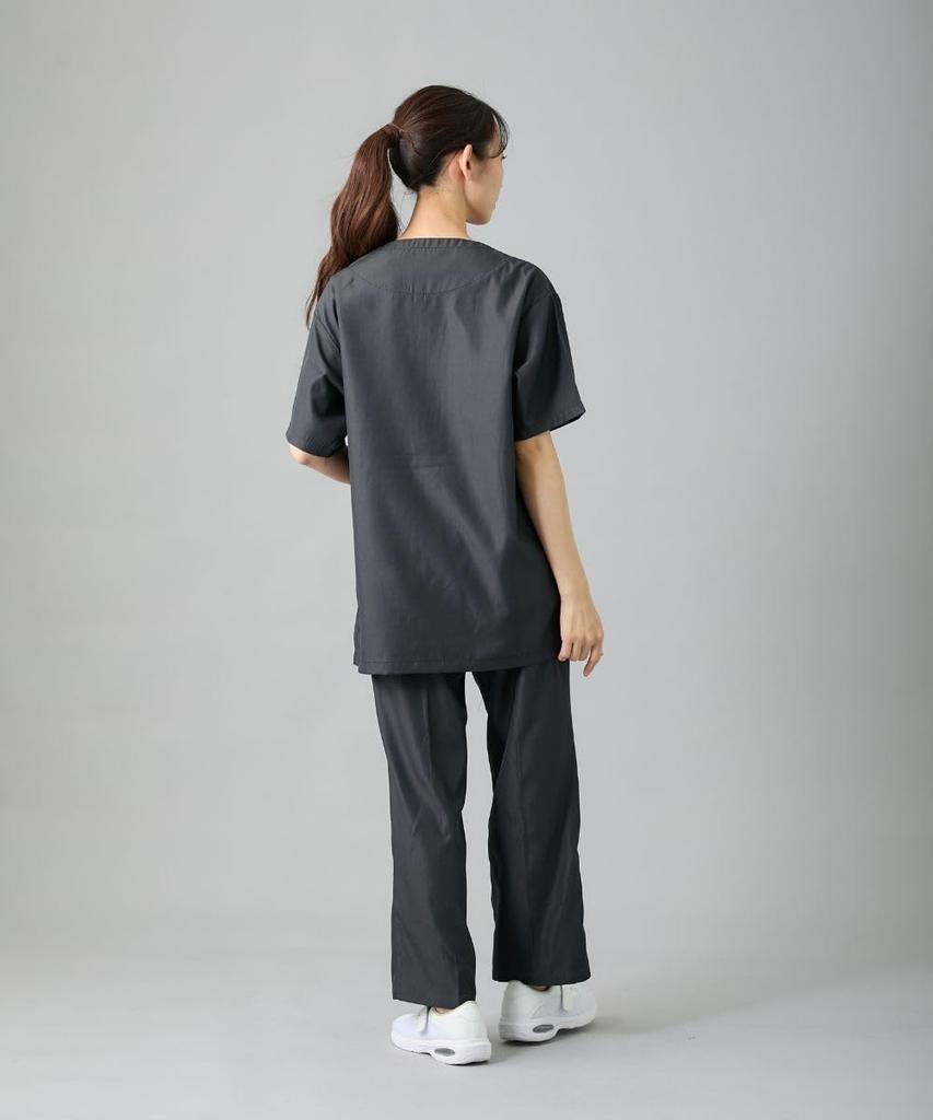 Nissen Scrub Tops, Unisex, Adult, Nursereine Original Fabric, Koana Cotton Easy Scrub 102 (Anti-Static), Light Navy, Size S