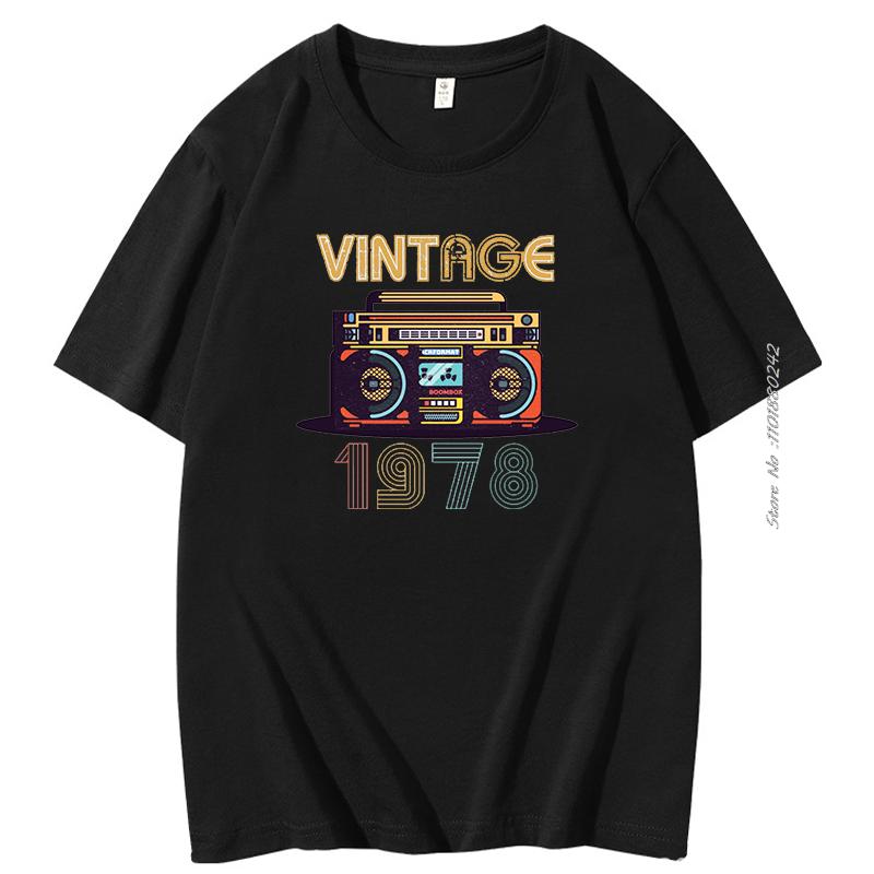 Classic T Shirt For Men Birthday Vintage 1978 Funny Gift Tshirt Cotton Short Sleeve Tshirts Summer Tees Tops Mens Clothing