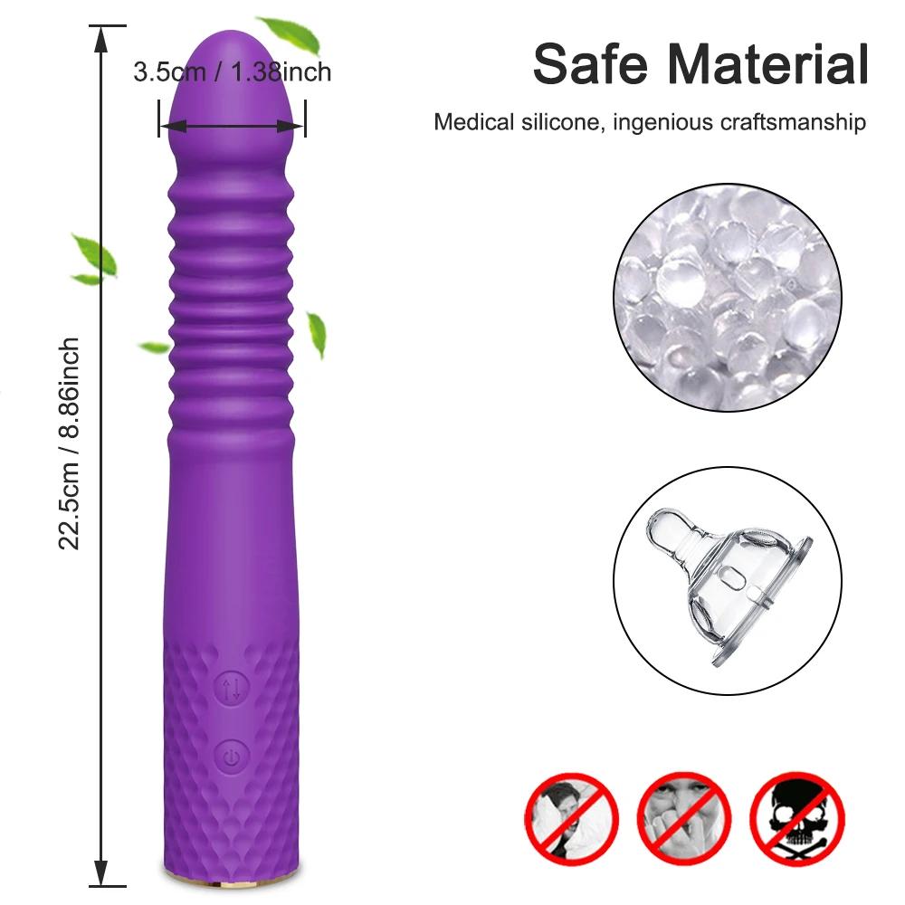 Automatic Thrusting Dildo Vibrator G Spot Clitoris Stimulation  Anal Vaginal Massage Vibrating Sex Toy for Women Adult Goods