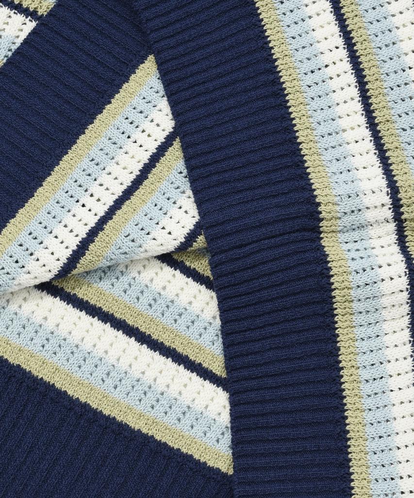 COVERNAT Multi-Stripe Crew Neck Knit Lime