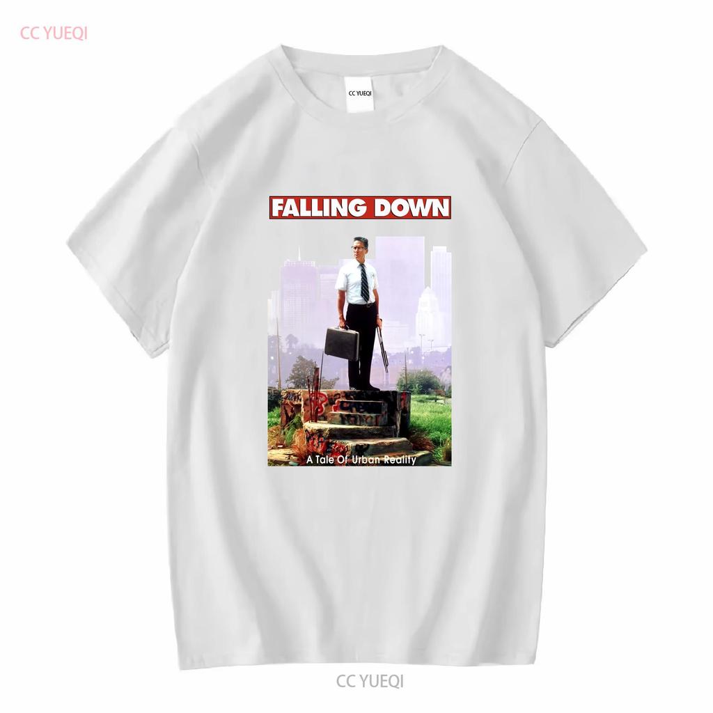 Falling Down T shirt black movie poster Michael Douglas all sizes S 5XL vintage Washed Soft Top For Everyday Wear Breathable