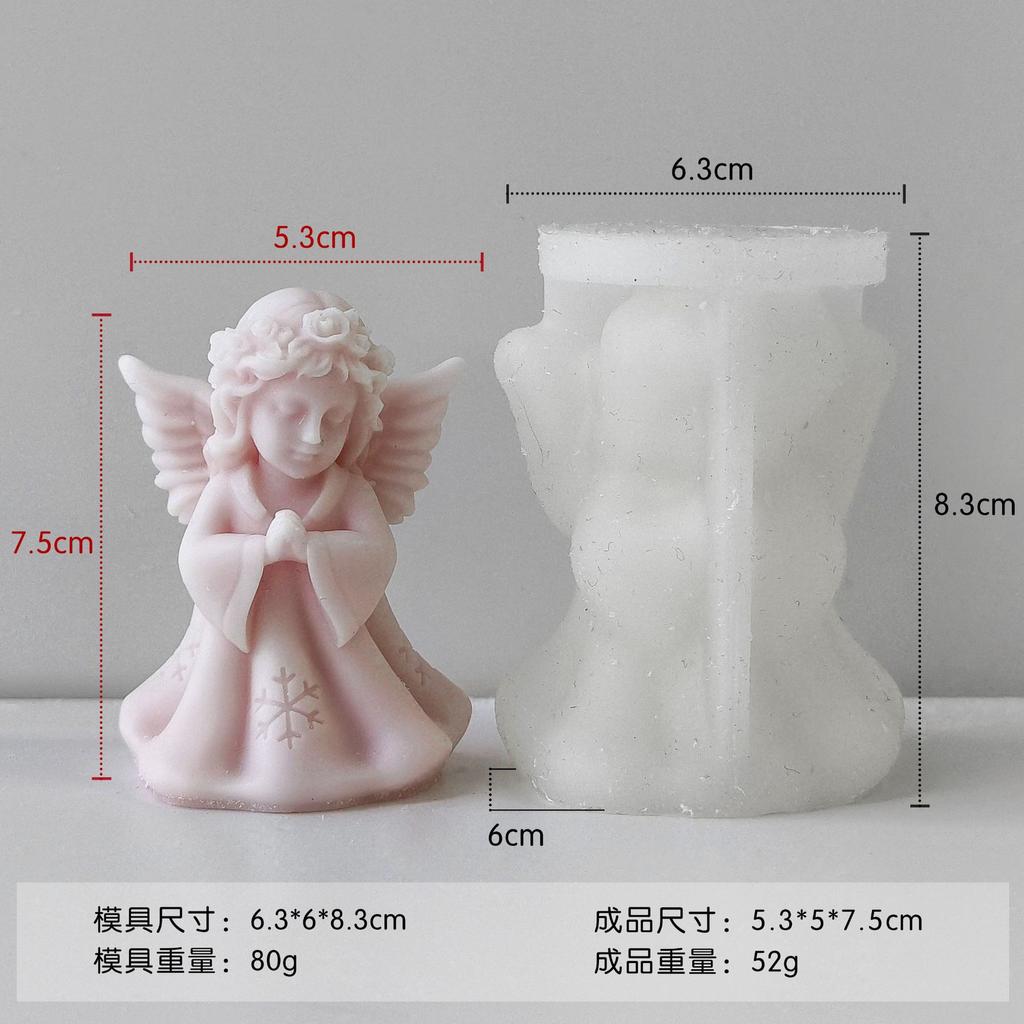 3D Angel Silicone Candle Mold Handmade Cute Easter Fragrance Soap Gypsum Resin Casting Mould DIY Home Decoration Craft Gifts