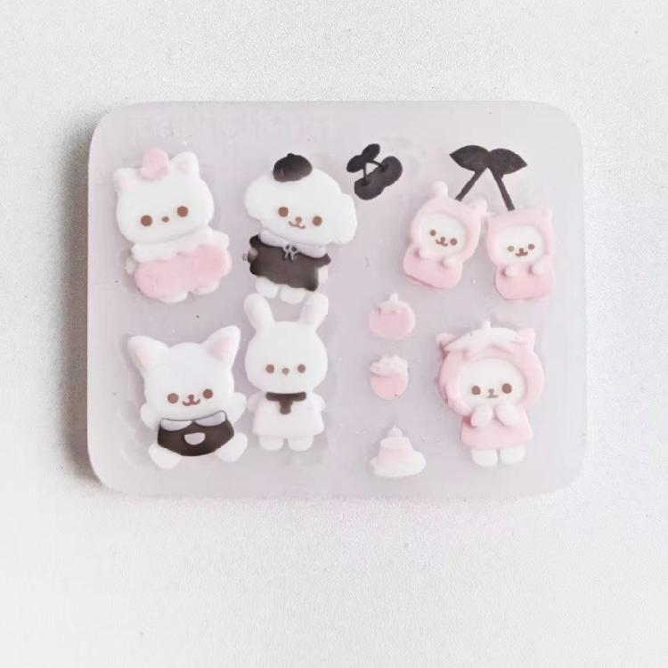 Heat Resistant Silicone Rabbits Mould Flexible Reusable Designs For Jewelry Soap Candle Crafting Projects