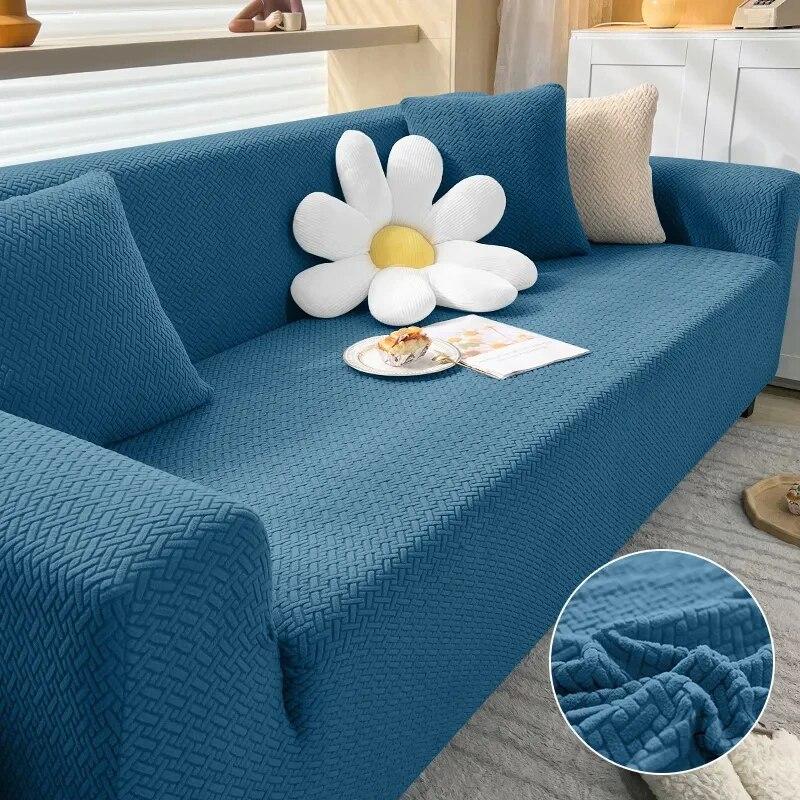 Thick Elastic Sofa Cover Slipcover For Living Room Stretch Polar Fleece Armchair Cover 1 /2 /3 /4 Seater Corner Couch Cover