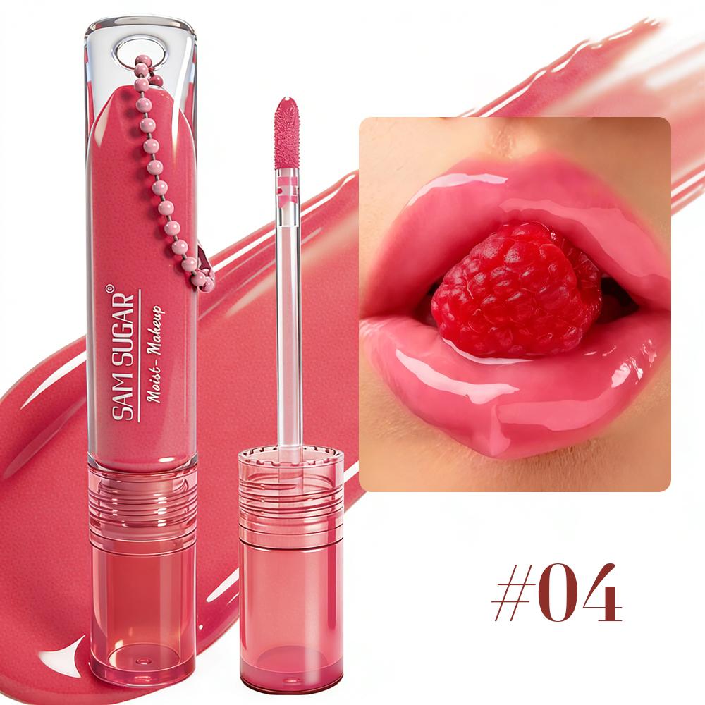 Lucidalabbra Perla Specchio Rossetto Idratante a Lunga Tenuta Lucentezza Glitter Smalto Non Si Attacca alla Tazza Jelly Pout Tinta Labbra Trucco