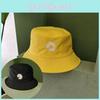 Embroidery Doublesided Magritte Bucket Cap Stylish Sun Protection Hat Fisherman
