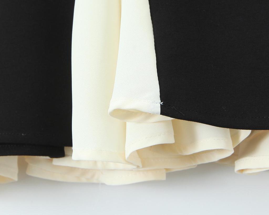 2025 Černo-bílé šaty na šle: Styl královské sestry, Hot Girl Slim Fit, Dlouhé a krátké varianty