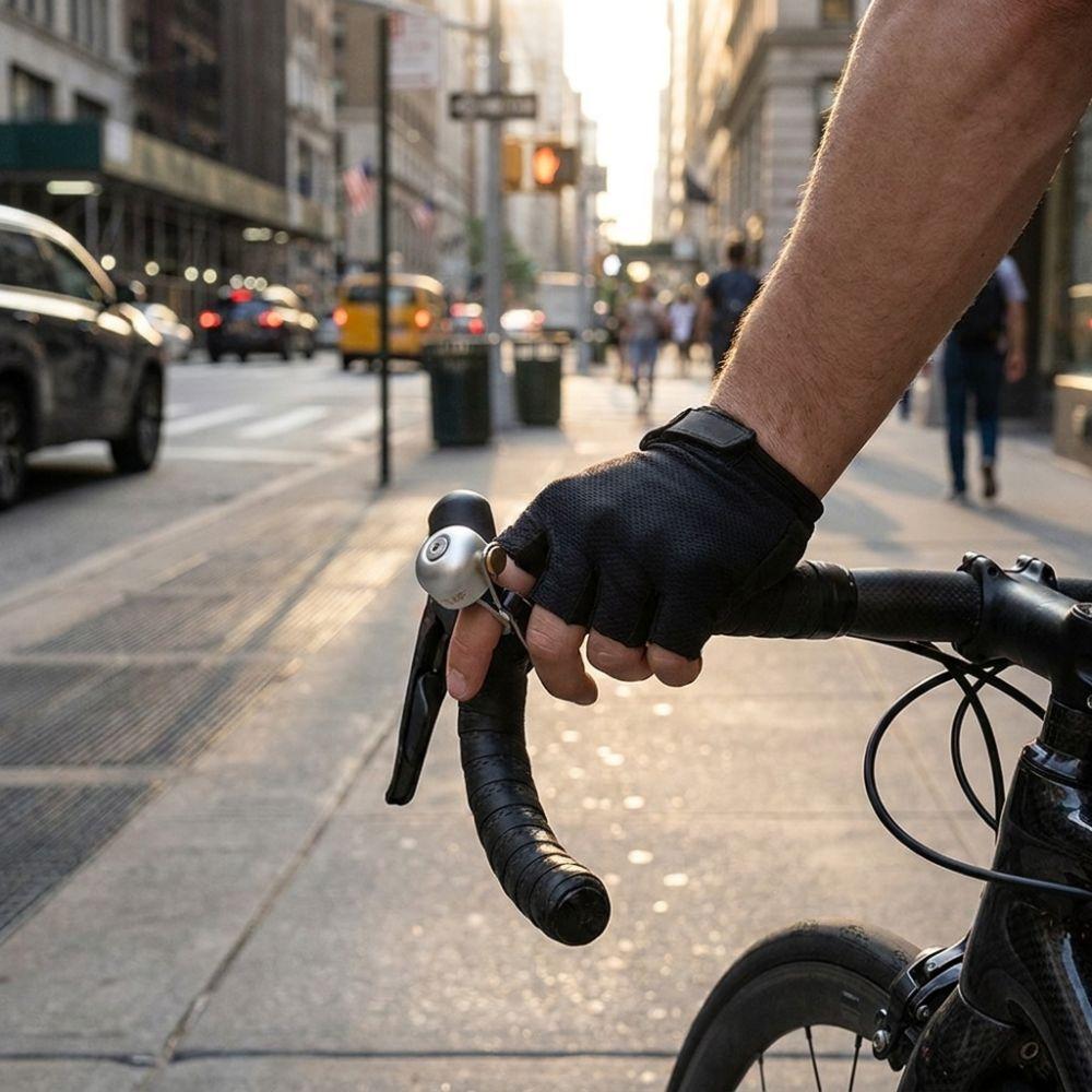 Handheld Wearable Running Bell Silicone Lining Bicycle Bell Portable Handheld Finger Bell