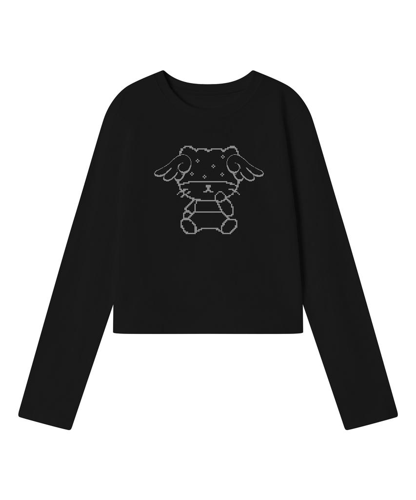 GRAVER [Unisex] Pixel G.O.C.A.T Long Sleeve T-Shirt_3Color