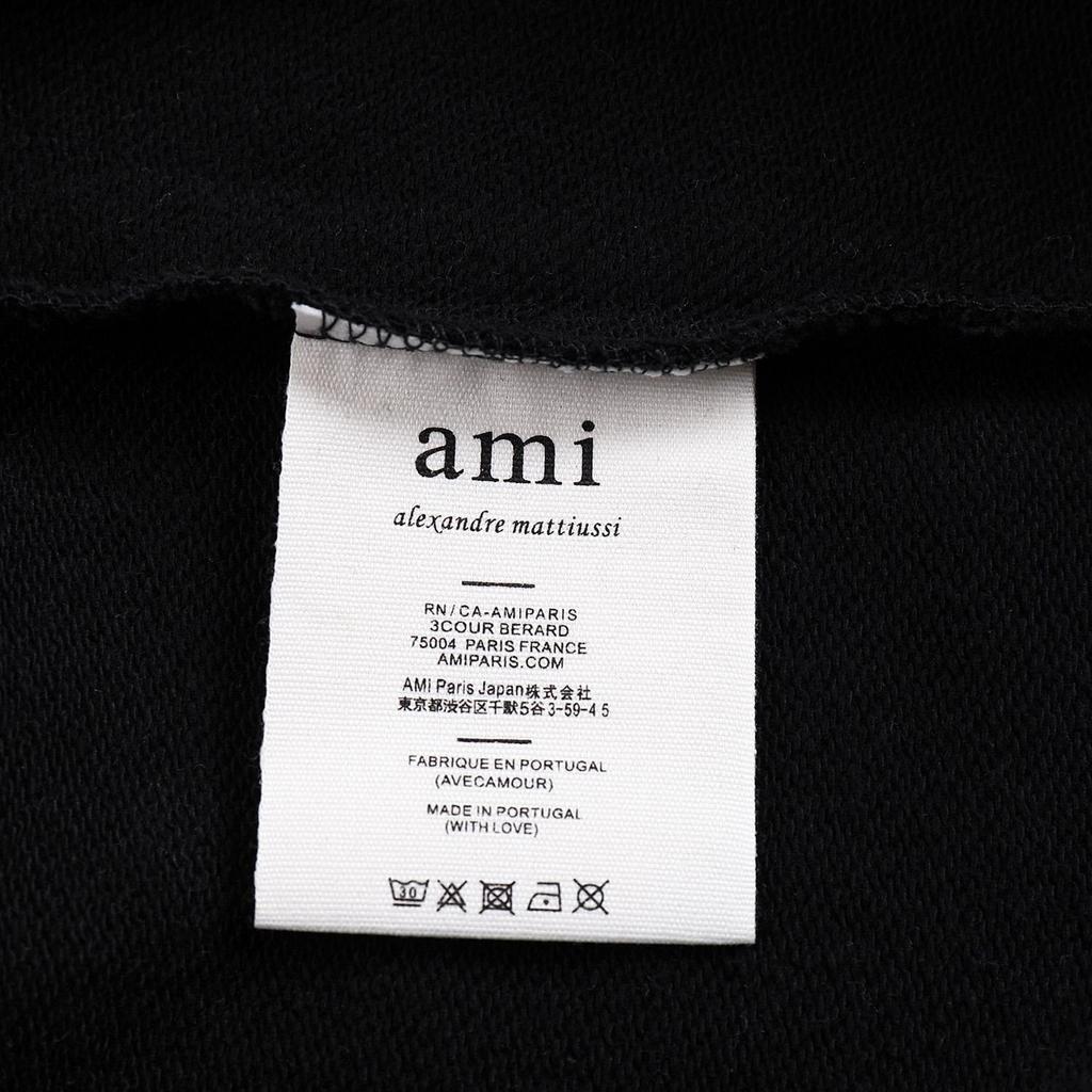 215 AMI 2025 Autumn and Winter New High-quality Cotton Round Neck Hoodie Men Pullover