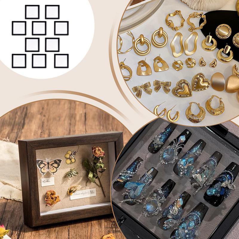 Clear Floating Storage Box Display Case Floating Jewelry Frame Multifunctional Compact Transparent Holder for Bracelet Earring