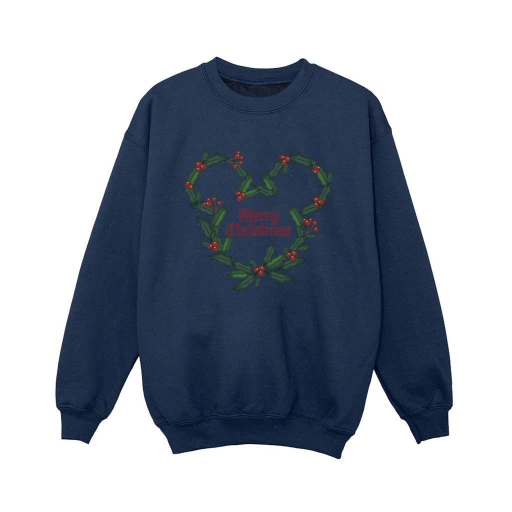 Disney Mickey Mouse Merry Christmas Holly Sweatshirt für Jungen