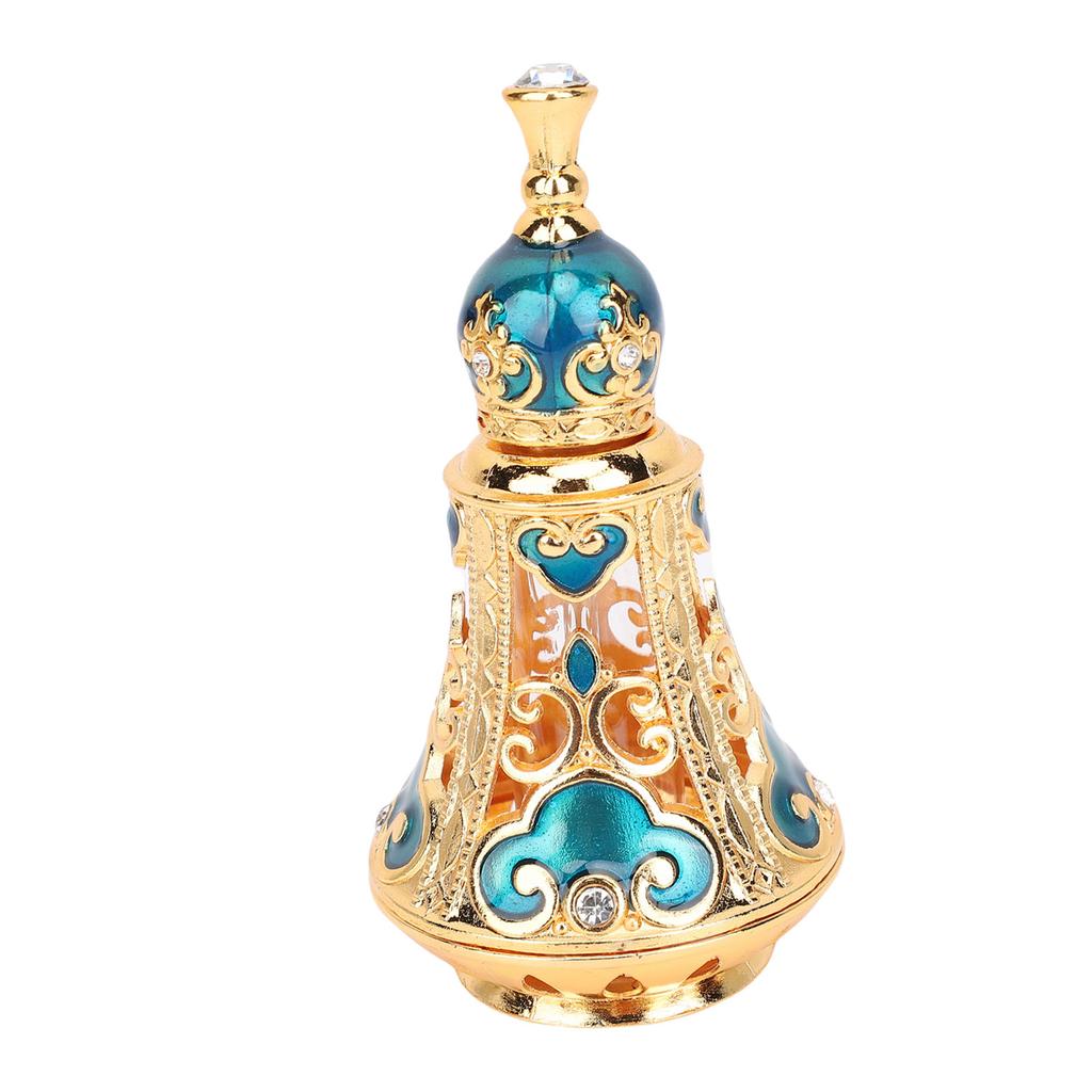 Vintage Perfume Bottle Reusable Zinc Alloy Middle Eastern Hollow Out Sealed Liquid Bottle