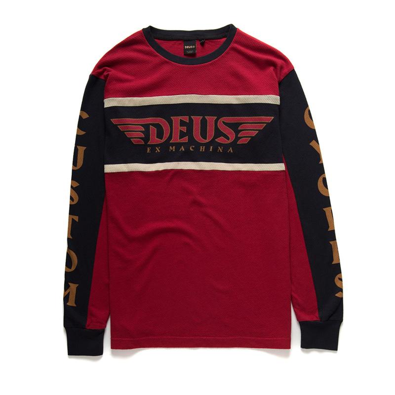 DEUS American Retro Quick-drying Breathable Moisture Removal Jersey Sports Outdoor Long-sleeved T-shirt Racing Ruffian Handsome Locomotive Suit