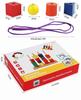 Montessori Wooden Toy: Geometric Shape Beading & Stacking Column for Baby's Focus & Shape Recognition