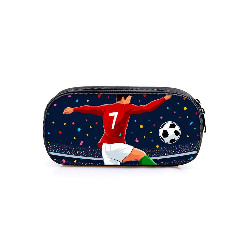Vendite Calde Appassionato di Sport Graffiti Calcio Astuccio Stratificato Per Ragazzo/Ragazze Migliori Regali Sacchetto Portapenne Piatto Cartoon 2D Materiale Scolastico