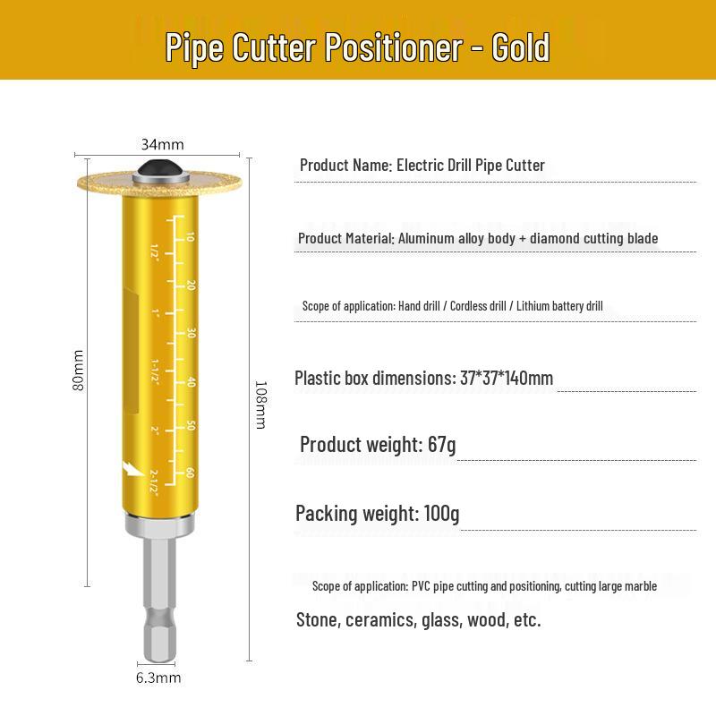 Mini Adjustable Inner Pipe Cutter with Limit Stop for Drain Tubes
