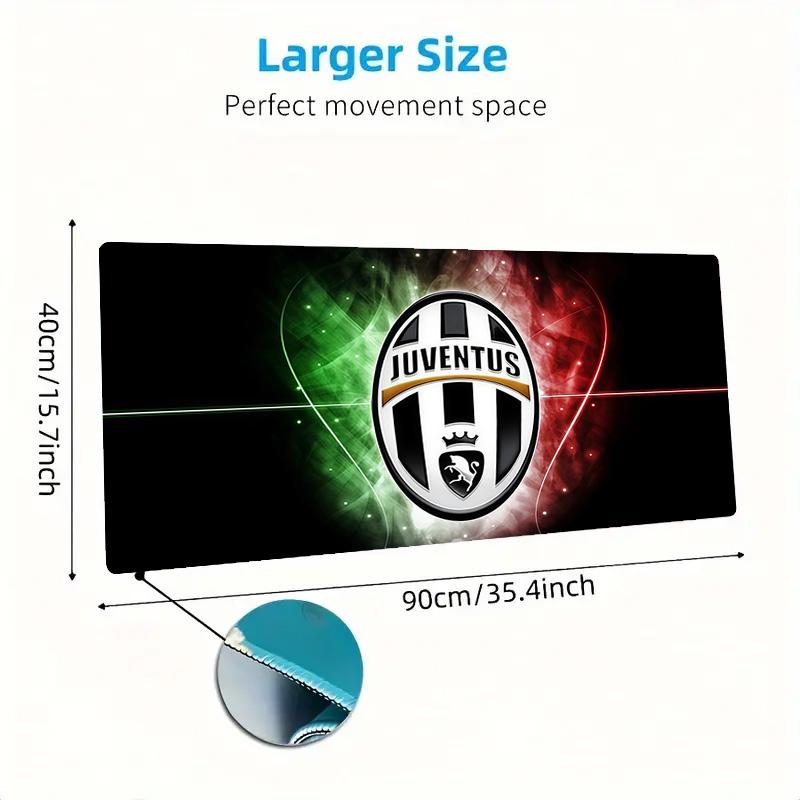 Juventus Football Club Print Cushion Non-slip Laptop Tablet Big Mousepad XXL Mat Mini PC Playmat With Lock edge