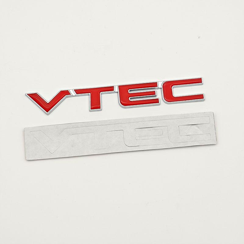 3D Metal i-VTEC VTEC Logo Car Rear Trunk Sticker Fender Side Badge Emblem for Honda Civic Accord Odyssey Spirior Fit CRV SUV