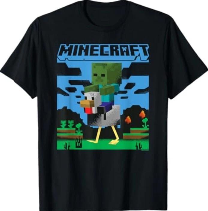 Minecraft Chicken Jockey Day Walk Poster T-Shirt S