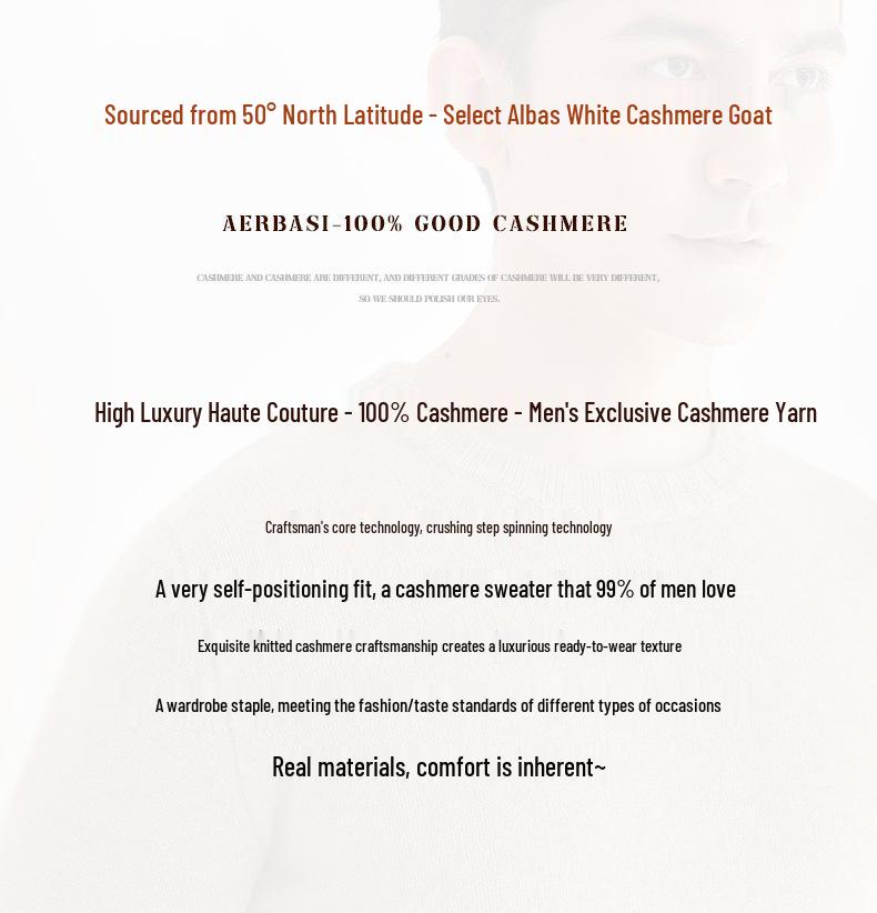 Exquisite Men's Three-Ply Pure Cashmere Sweater - Thick, Warm, Round Neck Knit for Autumn/Winter