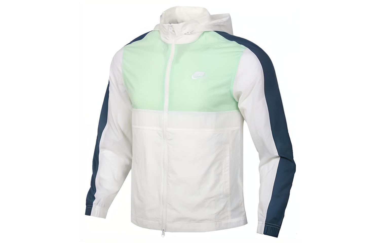 Nike Jackets Men s White Green Hooded Moderate Other CU4310-133 L