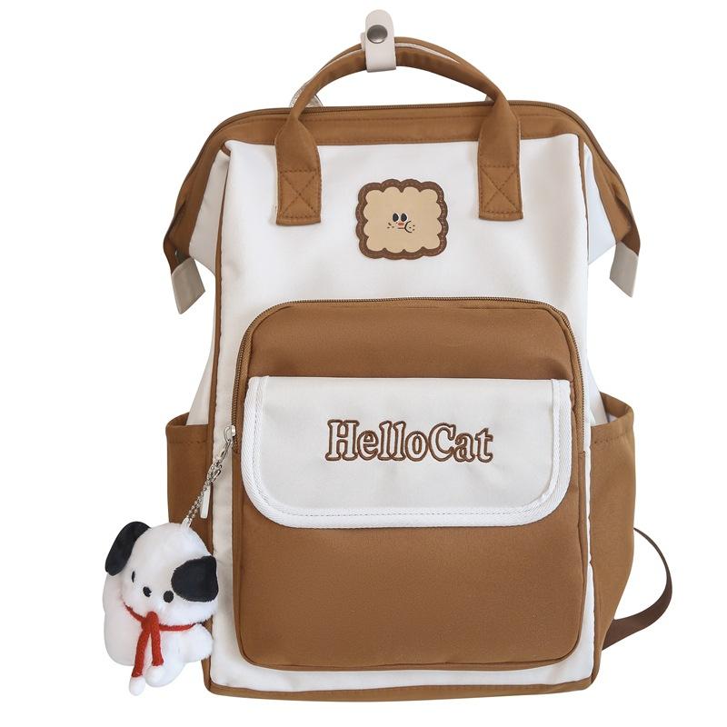 

Женский рюкзак Инс Трендовый Японский стиль Харадзюку Личность Контраст Студенческий школьный рюкзак Повседневный Простой Маленький рюкзак Without pendant