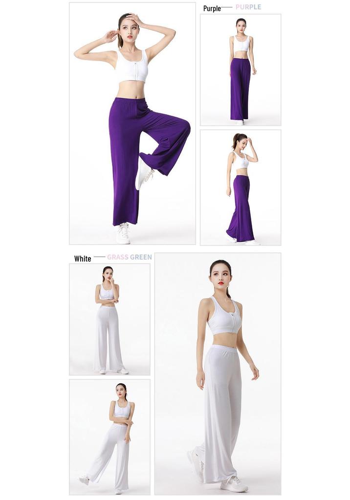 Plus-Size Modal Wide-Leg Yoga Pants - Comfortable, Breathable, and Sweat-Absorbent for Casual Sports and Fitness