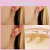Gold Elegant And Silver Snake Design Alloy Stud Earrings For Women Accessory Fashion