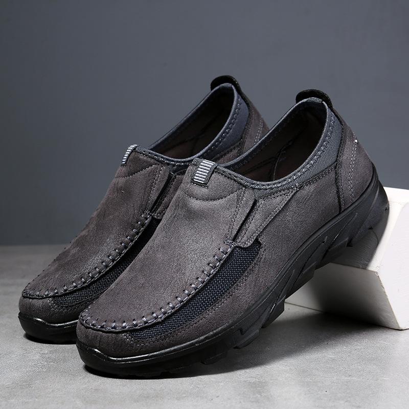 Fashion 2025 Men's Casual Shoes Men Handmade Retro Breathable Flat Loafers Moccasins Dress Comfortable Slip On Driving Shoes Zapatillas