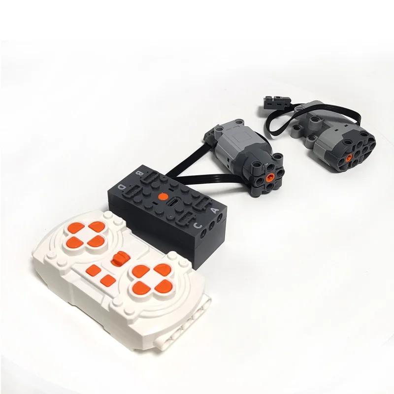 

APP Программируемый Набор Строительных Блоков с Сервомотором и 8-скоростным Пультом Дистанционного Управления, Совместимый с Legoeds PF MOC Системой