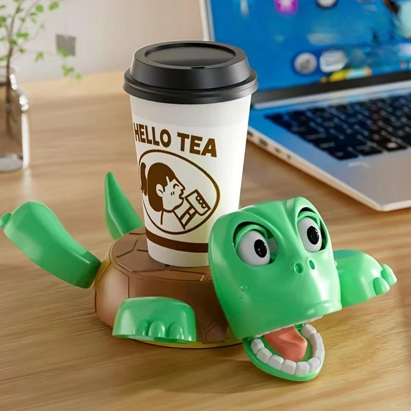 Shocked Turtle Coaster - Anti-Slip Heat-Resistant Funny Desk Decor Prank Gift & Home Office Decoration, Turtle Decor