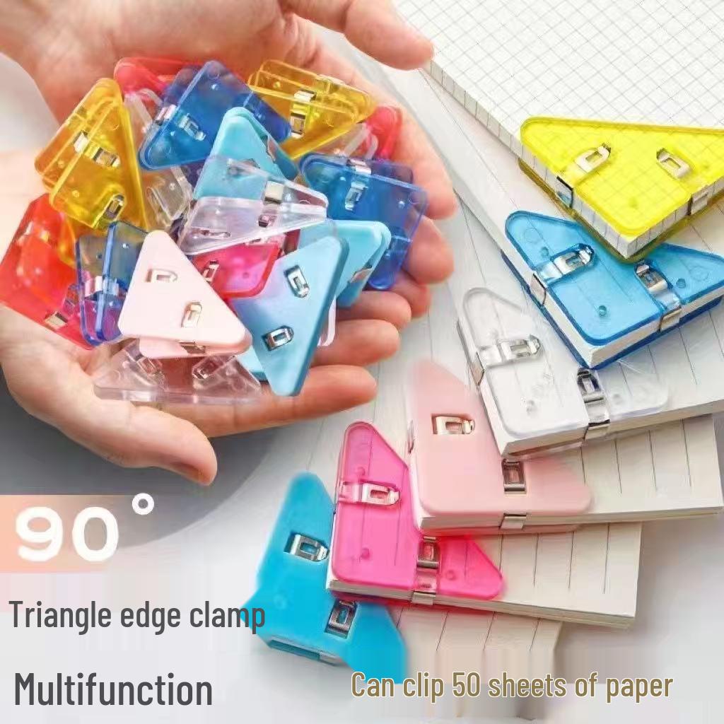 Multi-color Triangle Corner Clips - Versatile Book and Document Holders for Students