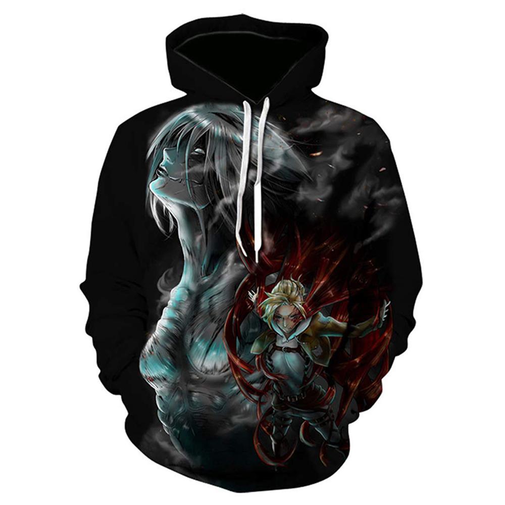Sweatshirts 3d Printed Anime Hoodies Attack On Titan Pattern Harajuku Daily Hoodies Kids Novelty Unisex Autumn Winter Pullover