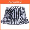 Fisherman Hat Women Zebra Pattern Sun Shade Summer Bucket Hat For Casual Wear