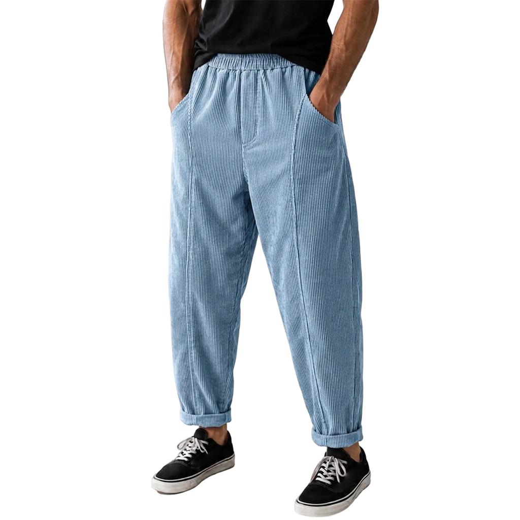 Herren Cordhose mit weitem Bein, lässiger lockerer Schnitt